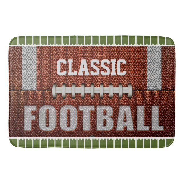 Tapis De Bain Thon de bain classique de football personnalisé (Devant)
