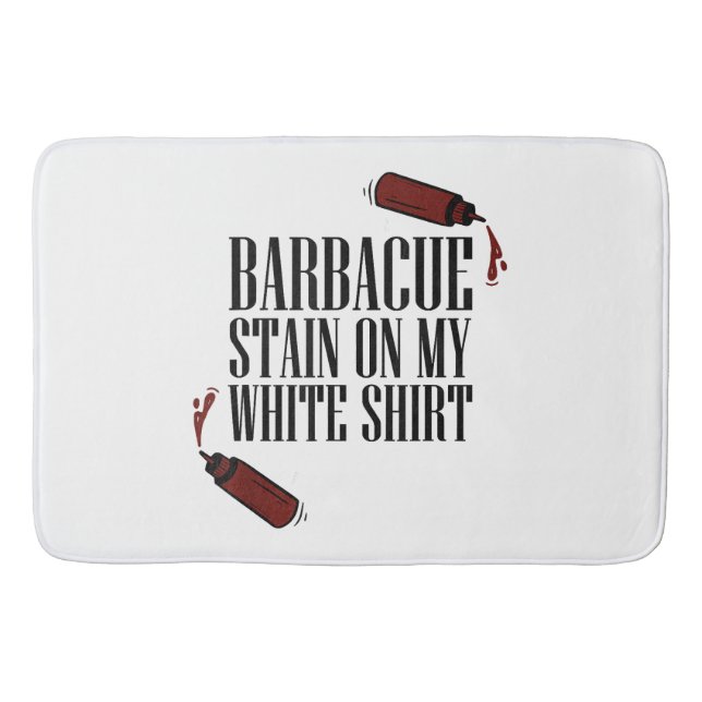 Tapis De Bain Tige barbecue sur mon blanc (Devant)