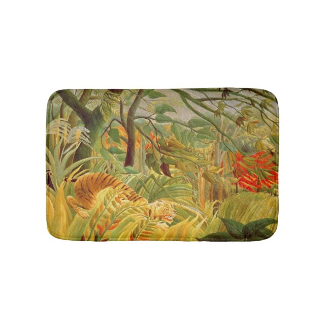 Tapis De Bain Tigre dans une tempête tropicale 1891 (Devant)