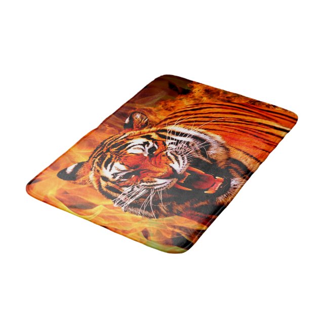 Tapis De Bain Tigre et flamme (Angle)