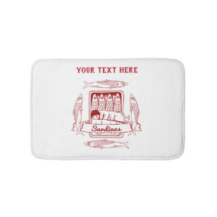 Tapis De Bain Tin de sardines pop art