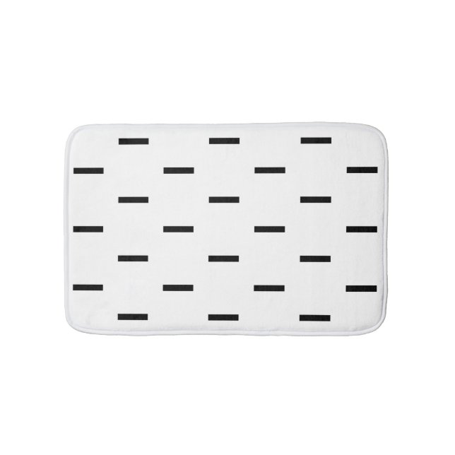 Tapis De Bain Tirets blancs et noirs (Devant)