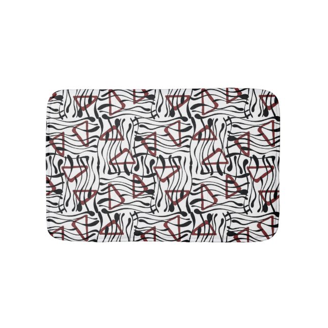 Tapis De Bain Tissu géométrique : Design Motif artistique. (Devant)