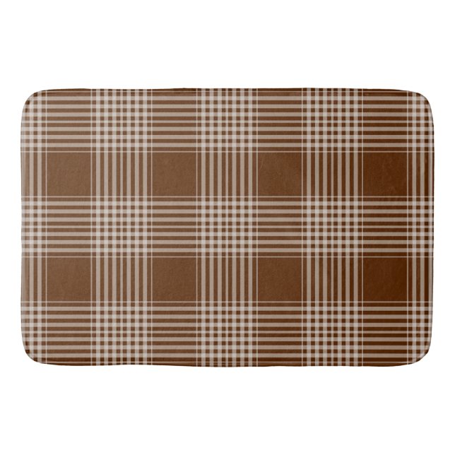 Tapis De Bain Tissu Motif Tartan Grosse couche (Devant)