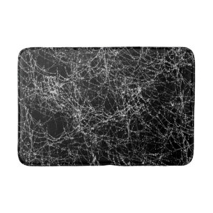 Tapis De Bain Toiles d'araignées noires et argentées pour un Hal