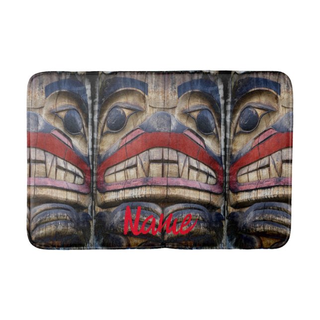 Tapis De Bain Tonnerre à visage totem (Devant)