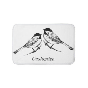 Tapis De Bain Tonnerre de chickadee à calotte noire
