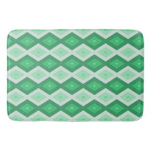 Tapis De Bain Tons de motif diamant vert