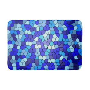 Tapis De Bain Tons de verre de couleur bleue par Shirley Taylor