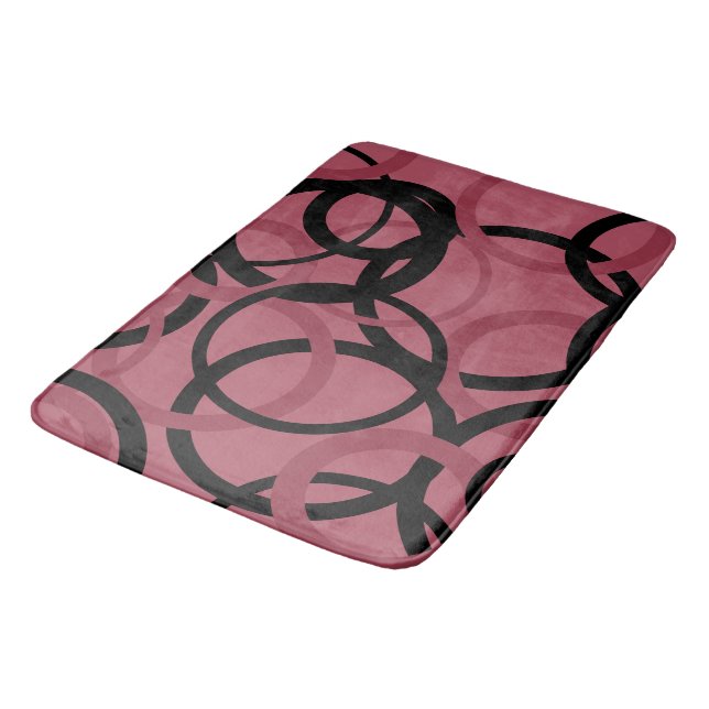 Tapis De Bain Topaz fumé et cercles noirs (Angle)