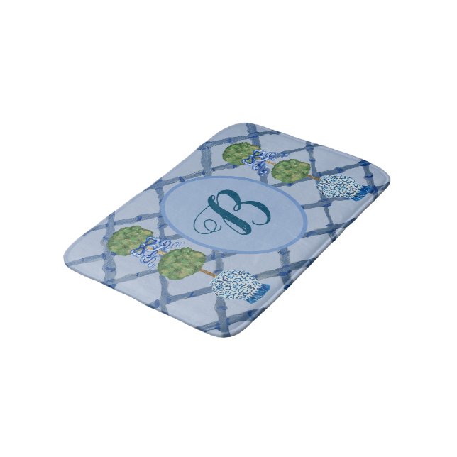Tapis De Bain Topiaire peint Chinoiserie Ginger Jars Jar  (Angle)