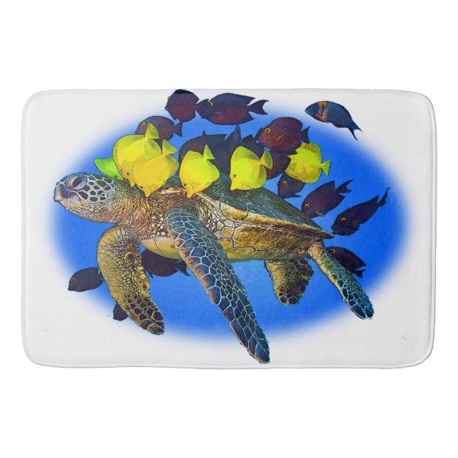 TAPIS DE BAIN TORTUE DE MER PAR EKLEKTIX (Devant)