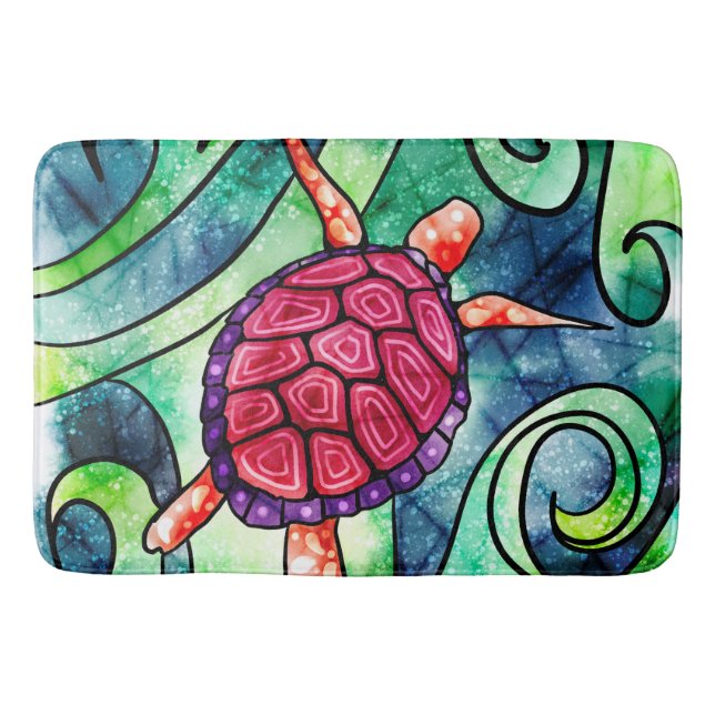 Tapis De Bain Tortue de mer tropicale (Devant)