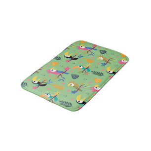 Tapis De Bain Toucans et perroquets