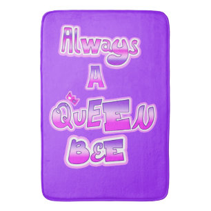 Tapis De Bain Toujours une reine bee mauve natte