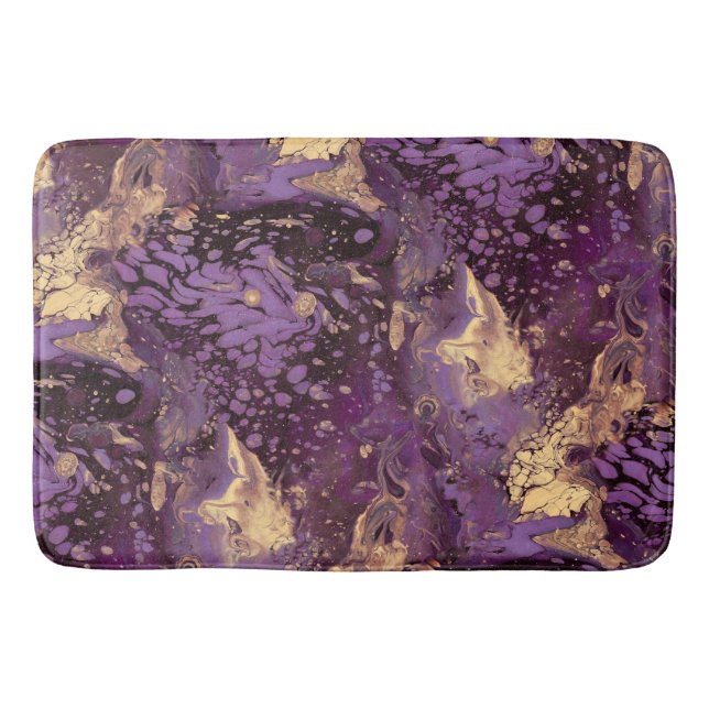 Tapis De Bain tourbillon d'encre d'or iris : (Devant)