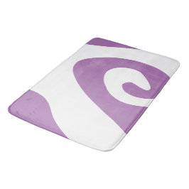 Tapis De Bain Tourbillon ondulé lavande et blanc