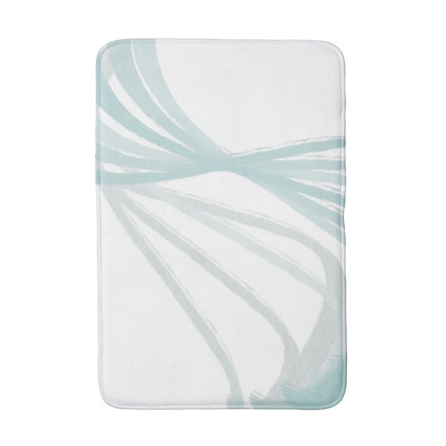 Tapis De Bain Tourbillons gris bleu Abstrait (Devant (Vertical))