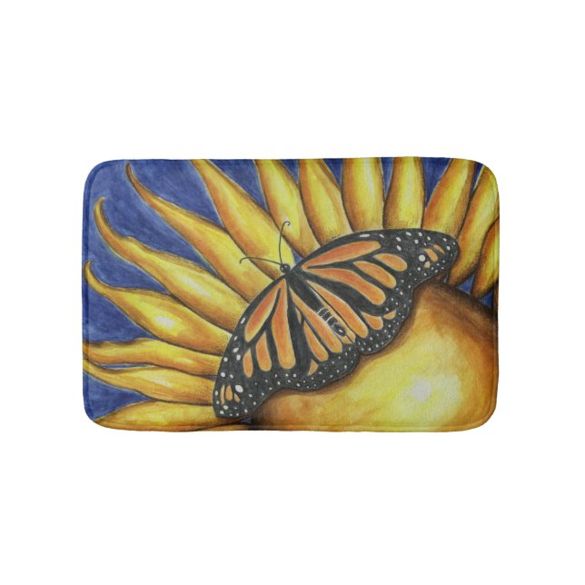 Tapis De Bain Tournesol Papillon de bain Mat (Devant)