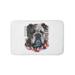 Tapis De Bain TOUS LES AMÉRICAINS Amateurs de CHIENS anglais bul
