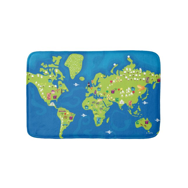Tapis De Bain Tout autour du monde (Devant)