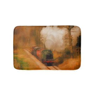 Tapis De Bain Train à vapeur pour Trainspoers Art Bath Mat
