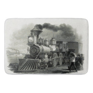 Tapis De Bain Train à vapeur vintage