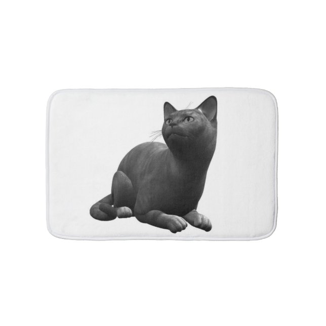 Tapis De Bain Tranquille Mat de bain de chat noir (Devant)