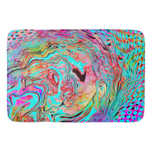 Tapis De Bain Tranquillité Abstrait Fluid Art