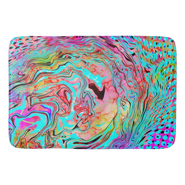 Tapis De Bain Tranquillité Abstrait Fluid Art (Devant)