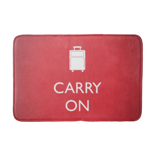 Tapis De Bain TRANSPORTER - Bagages - Rouge drôle