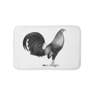 Tapis De Bain Trappe de rouge de coq de combat
