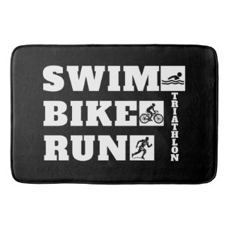 Tapis De Bain Triathlon de l'amateur : nage, vélo, course