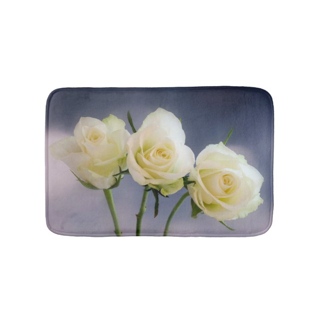 Tapis De Bain Trio de roses blanches (Devant)