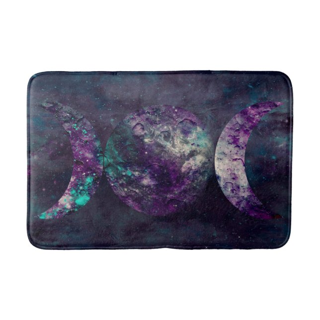 Tapis De Bain Triple Lune Déesse Luna Univers Espace (Devant)