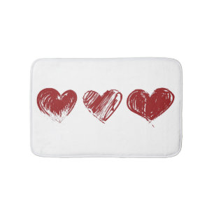 Tapis De Bain Trois coeurs