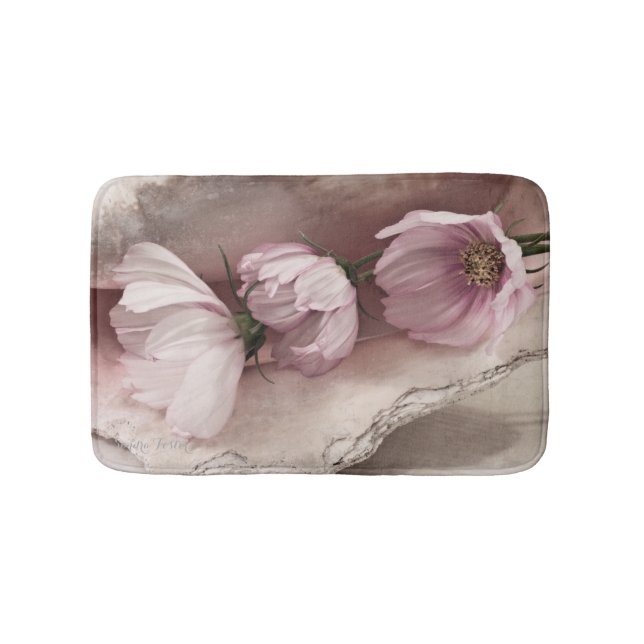 Tapis De Bain Trois cosmos roses (Devant)