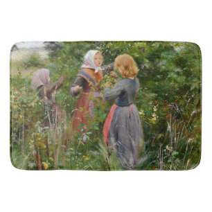 Tapis De Bain Trois filles cueillent des Blackberry (par Brendek