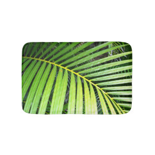 Tapis De Bain Tropical en feuille de palmier vert