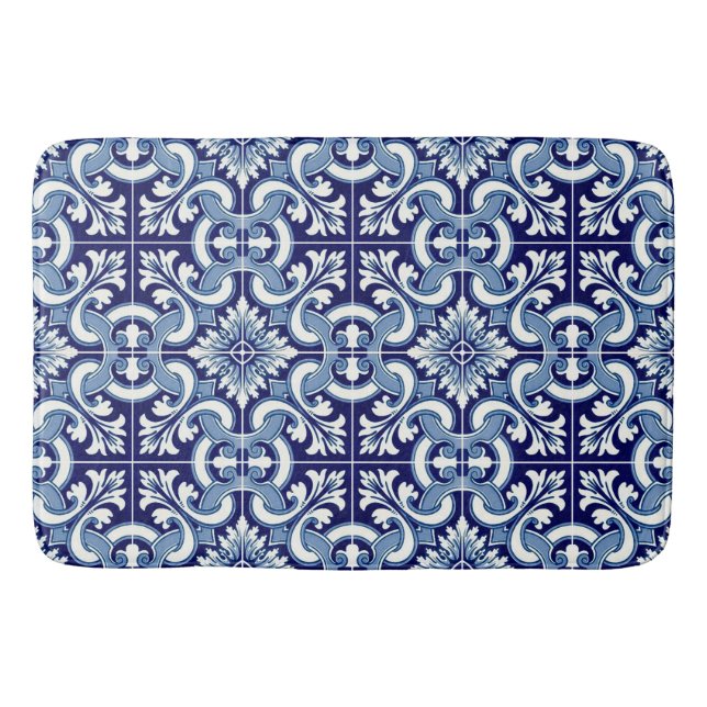 Tapis De Bain Tuile bleue portugaise (Devant)