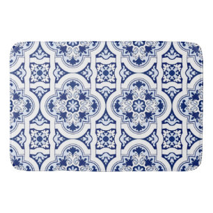 Tapis De Bain Tuile bleue portugaise