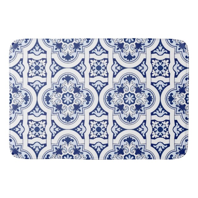 Tapis De Bain Tuile bleue portugaise (Devant)