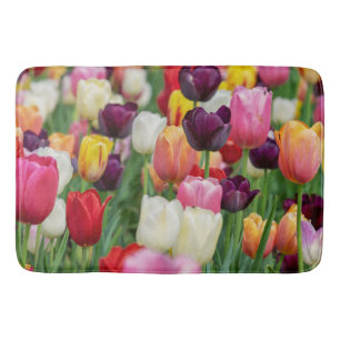 Tapis De Bain Tulip Fleurs de printemps Jardin Floral Jaune rose