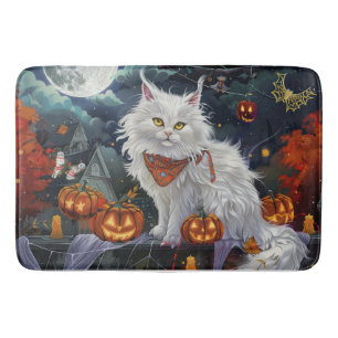 Tapis De Bain Turc Angora Chat Halloween Éffrayant