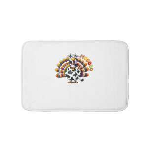 Tapis De Bain Turquie Moo Thanksgiving Cow Turquie Humour Funny