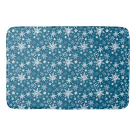 Tapis De Bain Turquoise Bleu et blanc Noël Snowflake Mat