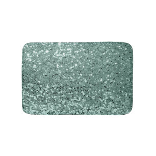 Tapis De Bain Turquoise Ocean Blue Aqua Parties scintillant Sequ