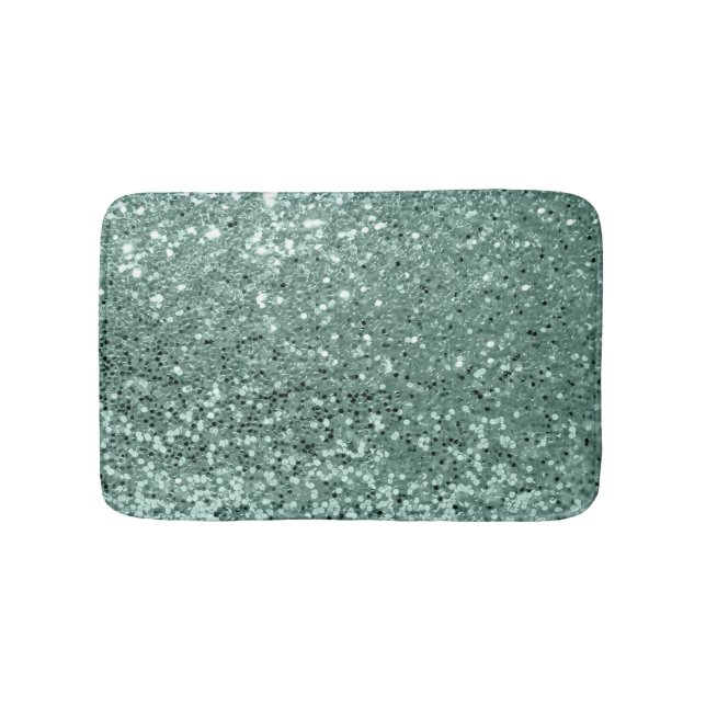 Tapis De Bain Turquoise Ocean Blue Aqua Parties scintillant Sequ (Devant)