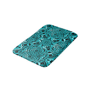 Tapis De Bain Turquoise Turquoise Blue Tribal Art tendance