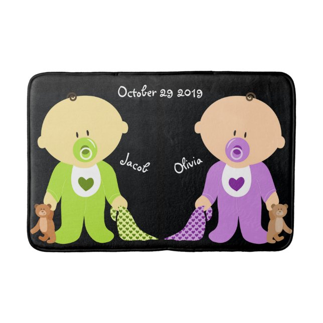 Tapis De Bain Twins Baby Bath Mat (Devant)
